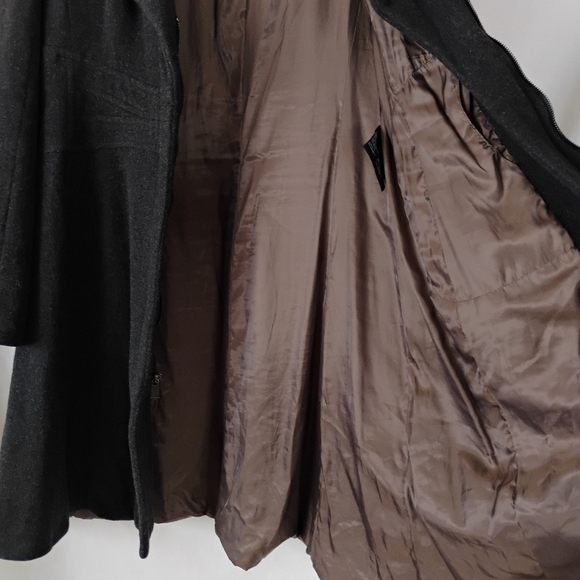 Andrew Marc Women's Cherish Walker Wool & Cashmere Winter Coat Charcoal Black - Picture 7 of 16